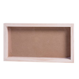 Pine Wood Collection Shadow Box With Clear Front